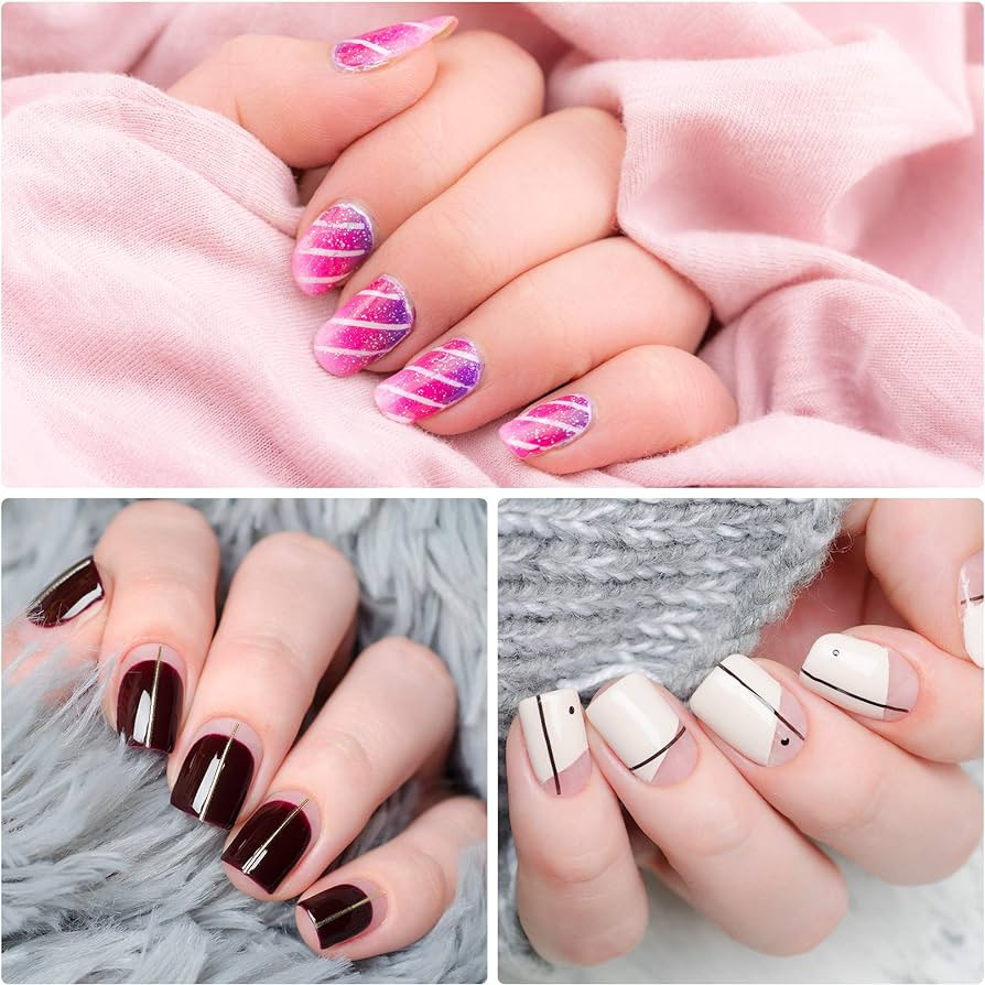 Strips and Lines Nail Art