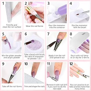 Before starting applying the acrylic nails you will need the following tools