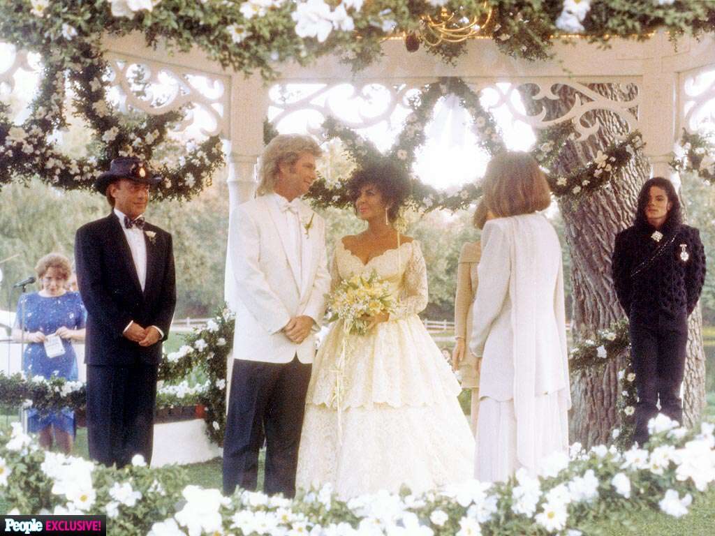 Elizabeth Taylor and Larry Fortensky WEDDING 