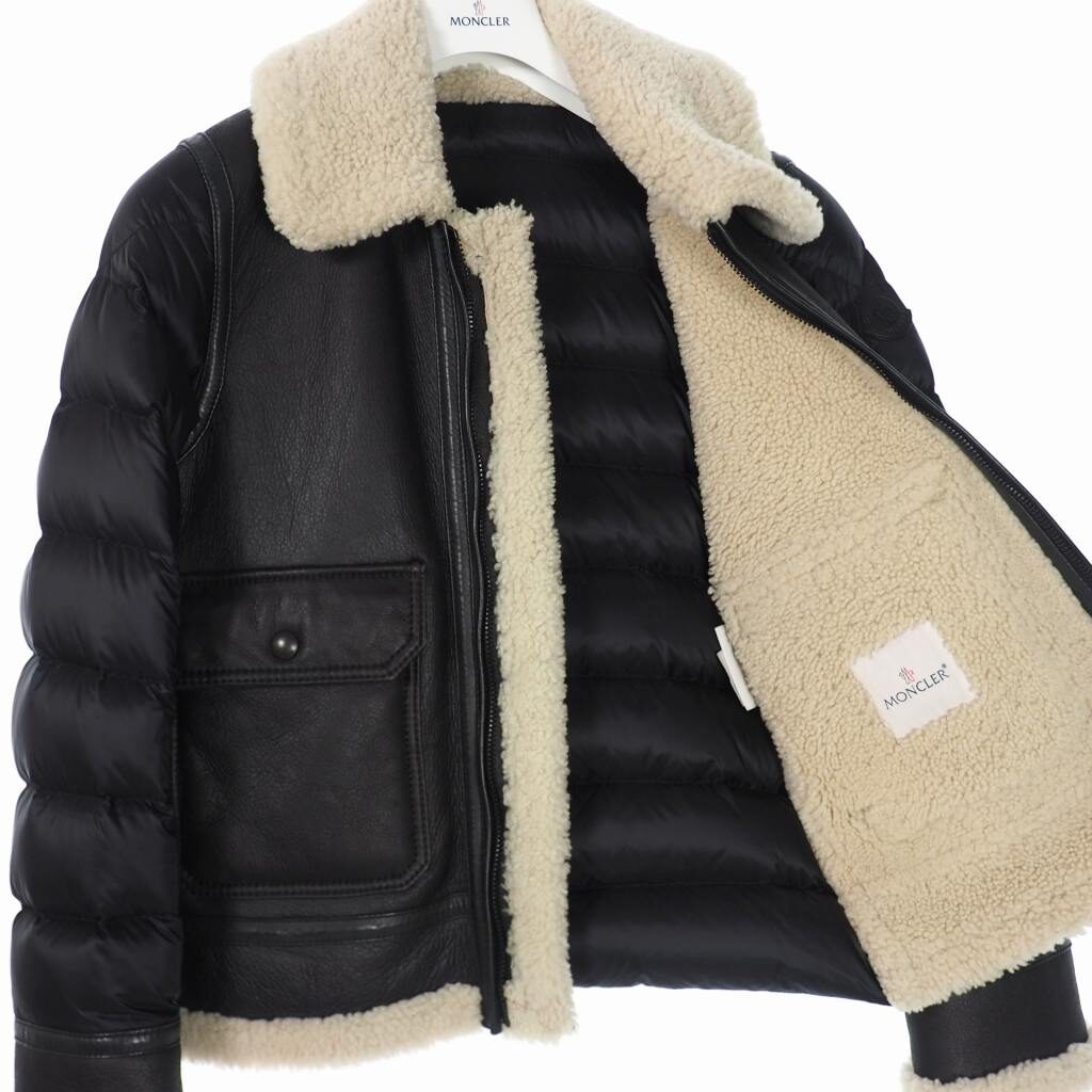 5. Moncler Padded Sleeve Shearling Jacket